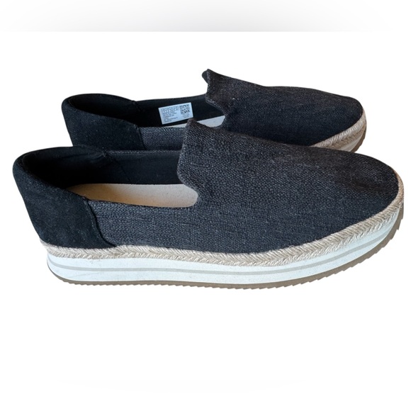 Toms Shoes - Toms Palma Black Slip-On Shoes Sneakers Textile Women’s 11 MINTY